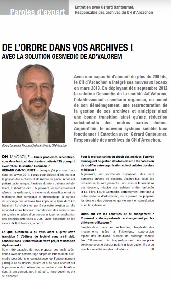 Publication ges'medic : logiciel de gestion hospitalière