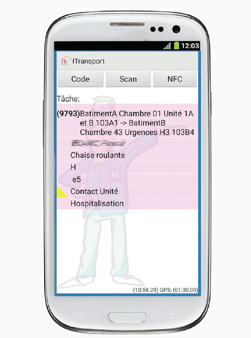 Logiciel transport des patients